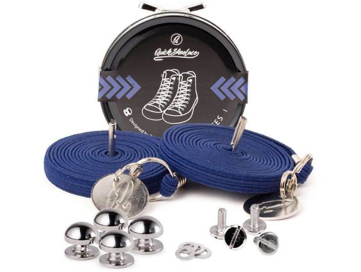 Premis Medical - Quick shoelaces - Elastische veters - Casual Marine Blauw