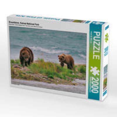 CALVENDO Puzzle Braunbären, Katmai National Park 2000 Teile Lege-Größe 90 x 67 cm Foto-Puzzle Bild von Dieter-M. Wilczek