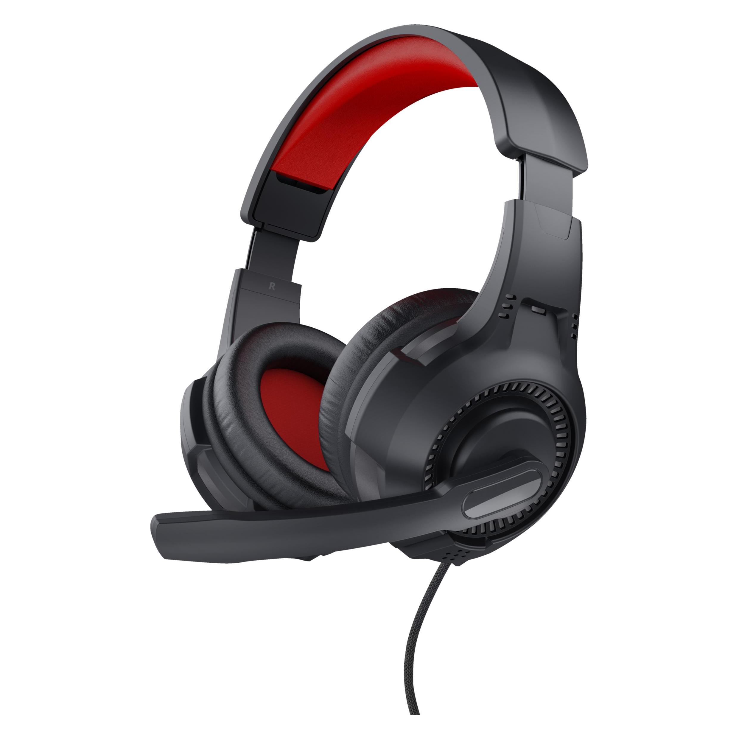 Trust 24785 headphones/headset Wired Head-band Gaming Black, Red (Kabelgebunden) (24785)