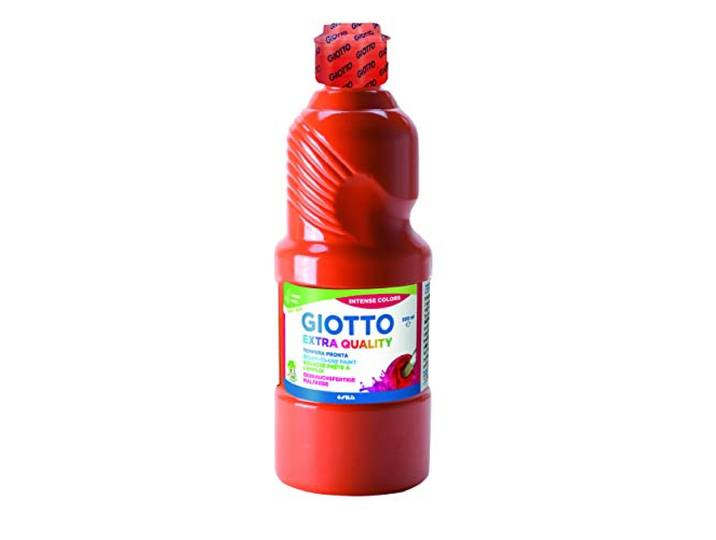 GIOTTO Extra kwaliteit, schilderklare tempera-verf van de hoogste kwaliteit, 500 ml - scharlakenrood