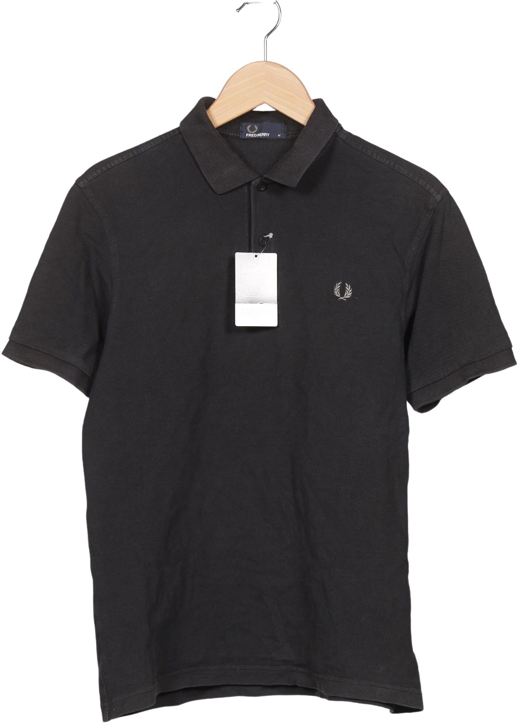 Fred Perry Herren Poloshirt, Schwarz, Gr. M, Baumwolle - Second Hand