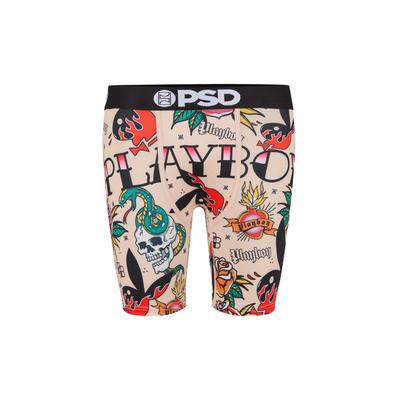 Boxershorts PSD "PSD PLAYBOY INKED", Herren, Gr. L, 1 Stk., bunt (multi), 88% Polyester, 12% Elasthan, Unterhosen