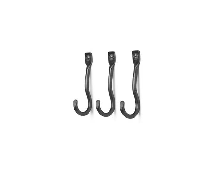 Ferm Living - Curvature Wandhaken, schwarz (3er-Set)