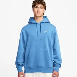 NIKE Club Fleece-Hoodie Herren 497 - football blue/football blue/white S