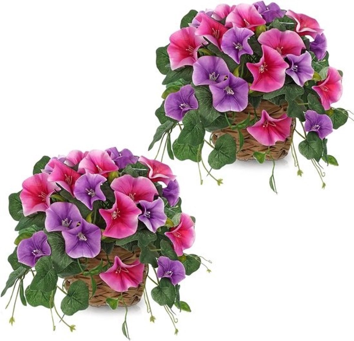Kunstbloemen Petunia Zijdebloemen Decoratie Rozerood - Hoogte: 21 cm