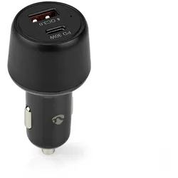 Nedis Auto-Ladegerät 48 W 2x 3.0 A - Anzahl der Ausgänge: 2, Port Type: USB-A / USB-CTM, Automatische Spannungswahl