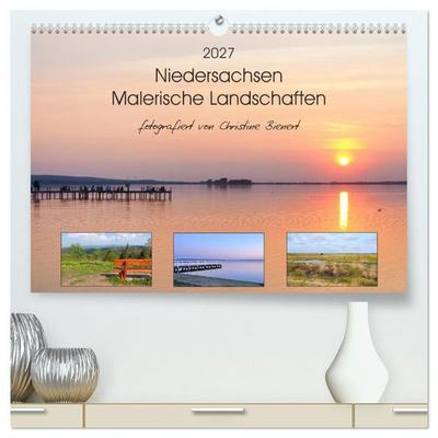 Niedersachsen - Malerische Landschaften (hochwertiger Premium Wandkalender 2027 DIN A2 quer), Kunstdruck in Hochglanz