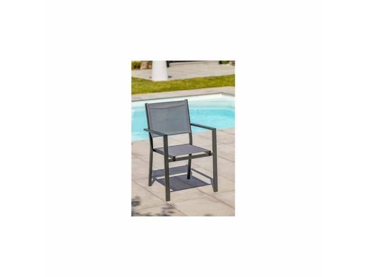 Fauteuil de Jardin Empilable  Tolede  87cm Gris Anthracite