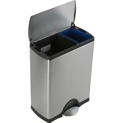 Simplehuman rechteckiger Recycler 30/16 L Edelstahl CW1830 Antifingerprint, sehr robustes Pedal