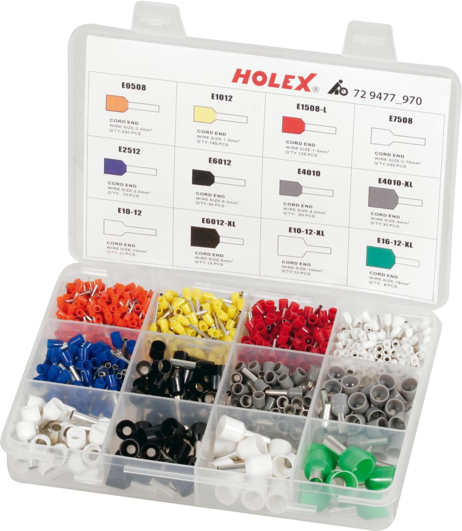 HOLEX Aderendhülsen-Set ohne Crimpzange 970 (729477 970)