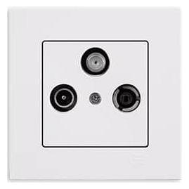 Gunsan Eqona Multimedia Sat TV Radio Enddose Antennendose Unterputz Weiss (31793666)