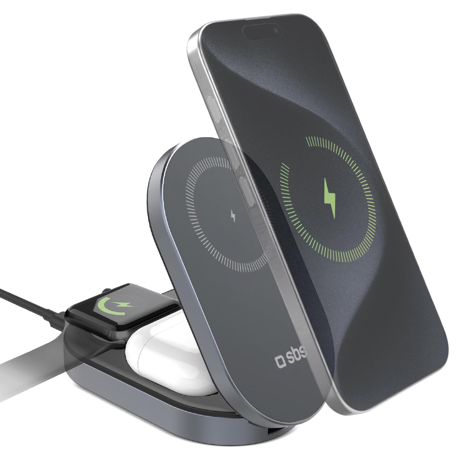 SBS Draadloos oplaadstation 3-in-1