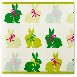 Sovie HOME Serviette Ruby in Grün aus Linclass® Airlaid 40 x 40 cm, 12 Stück - Osterserviette Osterhasen
