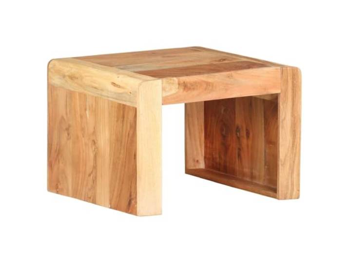 Beistelltisch, 43 x 40 x 30 cm, Akazienholz, massiv Hartholz mit dichter Maserung, industrieller Charme, zufällige Lieferung, verschiedene Farbtöne