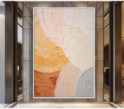 Inspire Essentials Abstract Gold Texture Wall Art Minimalist Canvas Painting Modern Living Room Decor 7 50x70cm