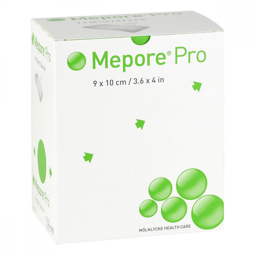 Mölnlycke Health Care GmbH Mepore Pro Steril Pflaster 9x10 cm 04656654