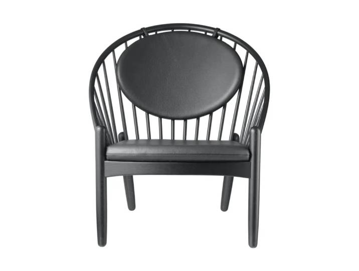 FDB Møbler J166 Jørna Stuhl Oak black painted-black leather
