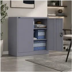 Makika Aktenschrank / Büroschrank abschließbar 40x90x90cm in Anthrazit