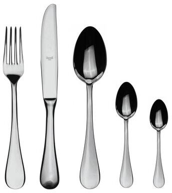 Mepra Brescia Flatware Set with Moka Spoons - 30 Pieces - Stainless Steel