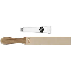 KAI Streichriemen-Set, Streichriemen (Leder: 20,5 x 4 cm) + Poliercreme