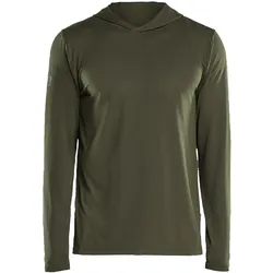 UV Funktionsshirt mit Kapuze "3417" - S - waldgrün