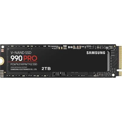 SAMSUNG interne SSD "990 PRO NVMe™ M.2", schwarz, 2 TB, Schreibgeschwindigkeitmaximal 6900 MB/s Lesegeschwindigkeitmaximal 7450 MB/s, Festplatten