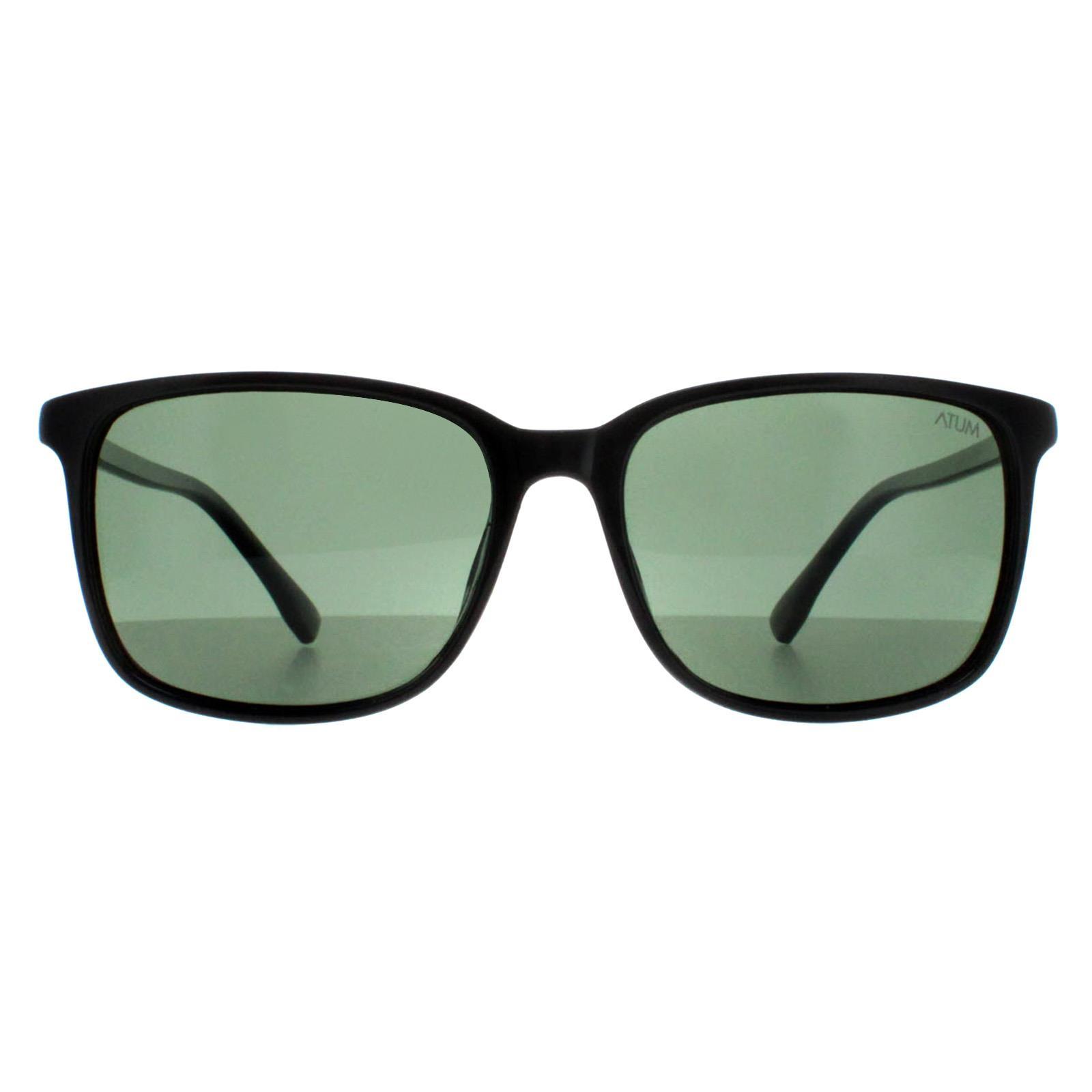 Atum Quill C2 glanzend zwart g15 groene zonnebril