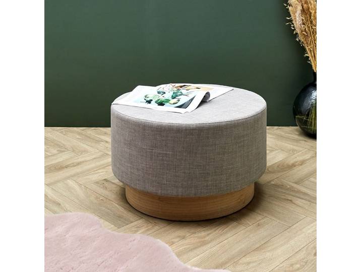 Pouf - Home Deco Factory - Scandinave - Pratique - Gris