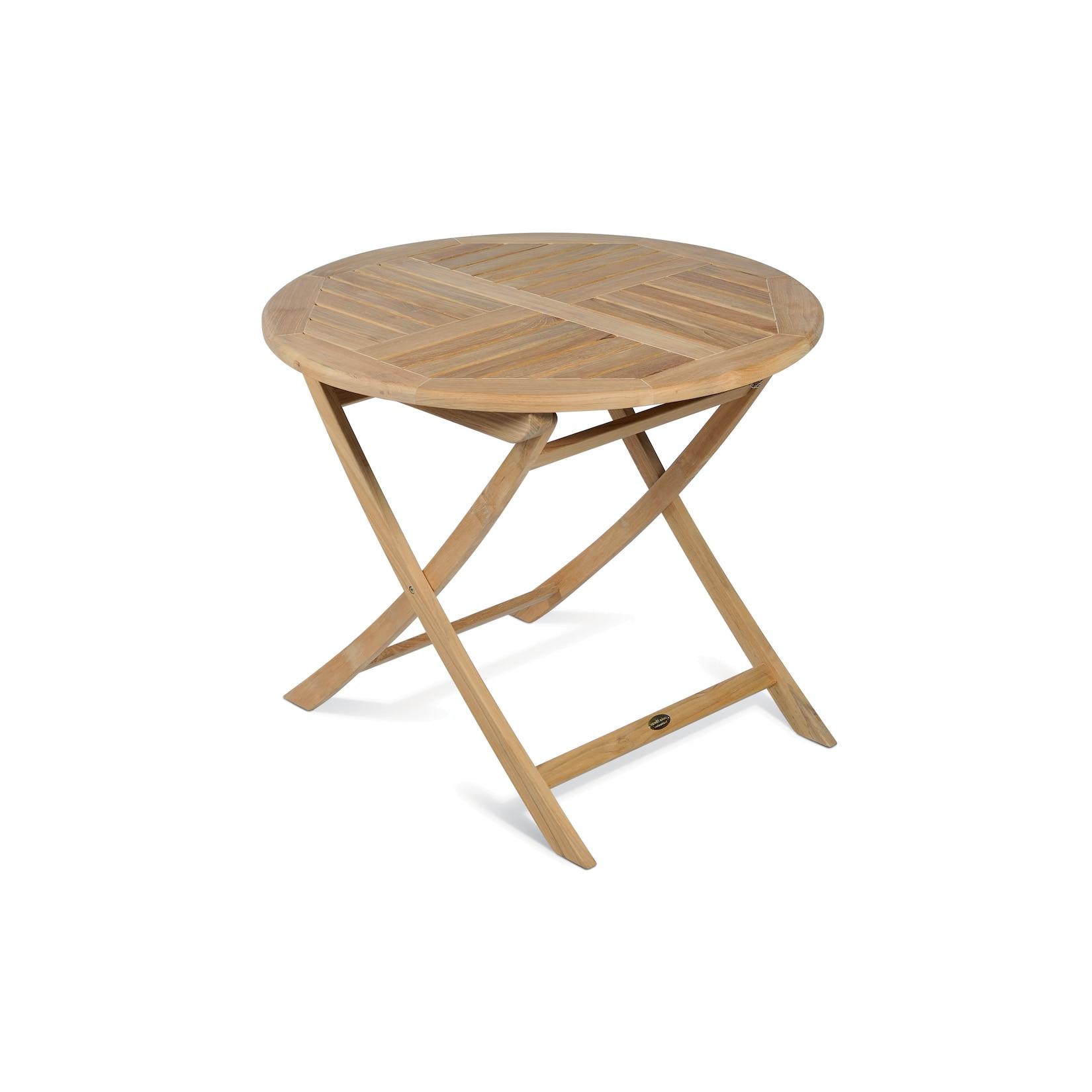 Tisch SOLO, klappbar, rund Ø 90, Teak