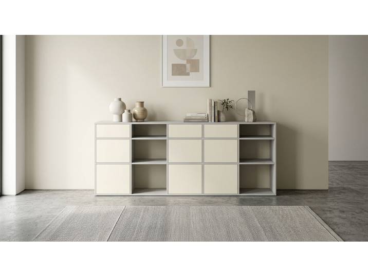 Commode sur mesure Pickawood Mélaminé premium Blanc gris
