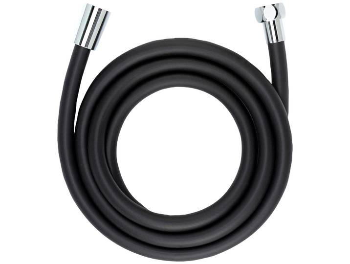 Brauseschlauch WENKO Design , schwarz, L:1,75m, Kunststoff, Schläuche, Brauseschlauch, 175 cm