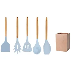 Fackelmann Küchenhelfer-Set aus Holz mit Vorratsdose 32 cm