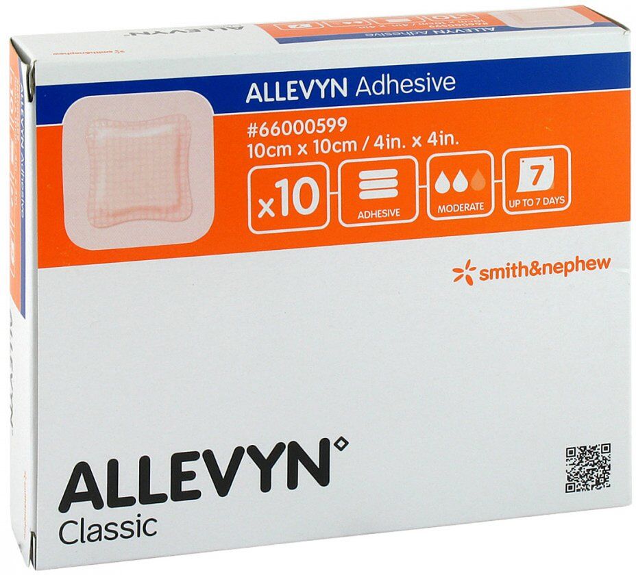 Allevyn Adhesive 10x10 cm haftende Wundauflage