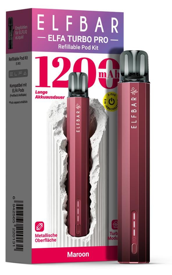 ELFA Turbo Pro pod-systeem - Marine (donkerrood) van Elfa (by Elfbar)