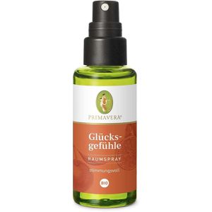 Primavera Raumduft 19507 Raumspray Bio, Spray, stimmungsvoll, 50ml, Glücksgefühle