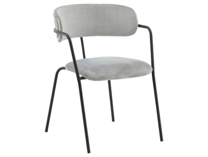 Livetastic Stuhl-Set, Grau, Schwarz, Metall, Rundrohr, 58x79x61 cm, Esszimmer, Stühle, Esszimmerstühle, Esszimmerstühle-Set