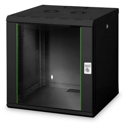 Digitus 12HE Wandgehäuse Unique 643x600x600mm RAL 9005, schwarz