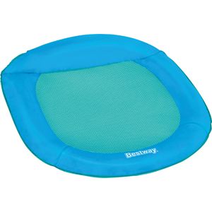 Bestway Luftmatratze 43551 Flex n Fold Poolmatte, 106 x 105cm, mit Netz & Kopfstütze, türkis/blau, für 1 Person