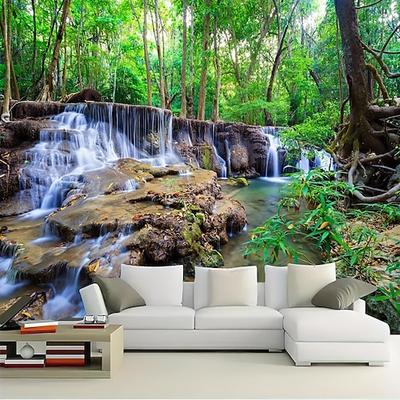 Wandteppich schöne hölzerne Leiter Wasserfall Landschaft Tapisserie hängen Stoff Hintergrund Stoff dekorative Stoff hängen Stoff Wandtuch XXL Natur
