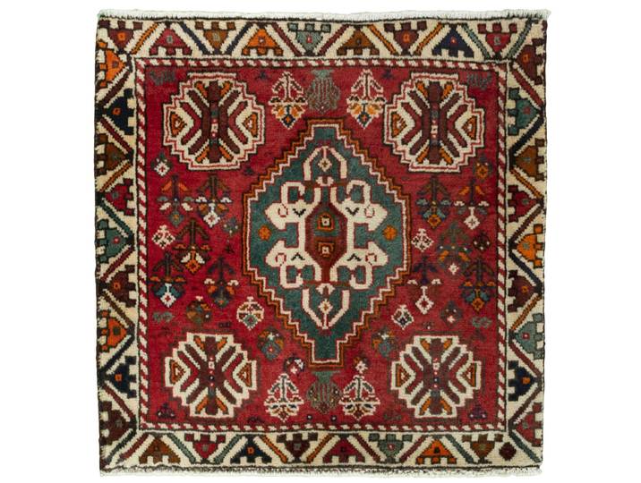 Shiraz Teppich 64x64 Handgeknüpft Orientteppich Perserteppich Quadratisch Wolle