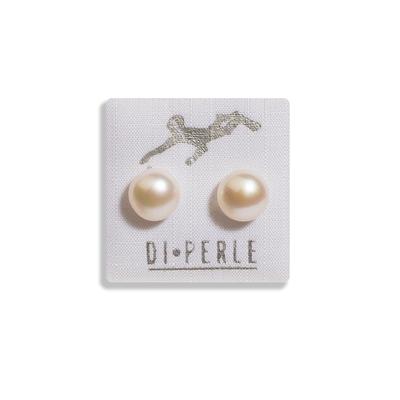 Paar Ohrstecker DI PERLE "Damen Perlenschmuck 925 Silber Süsswasser Perlen Ohrstecker", weiß, Ohrringe, Damen, Damen, Silber 925 (Sterlingsilber), Damen Perlenschmuck