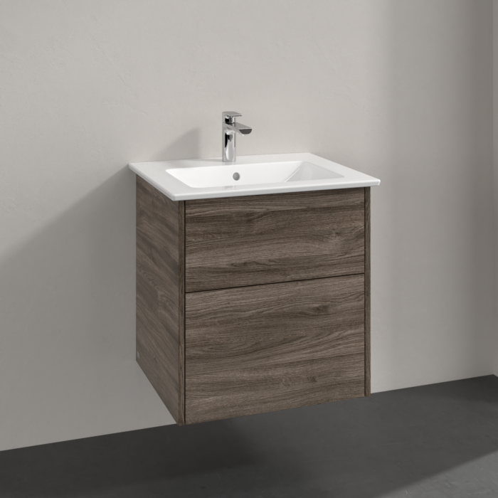 Villeroy und Boch Villeroy & Boch Finero Waschtischunterschrank S00500RKR1 inklusive Waschtisch, Stone Oak, 2 Auszüge