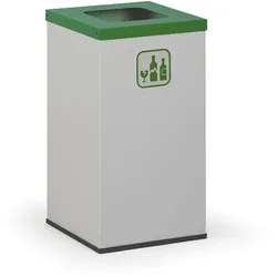 Mülleimer für mülltrennung, 50 l, Halterung für einen Sack, grau/grün