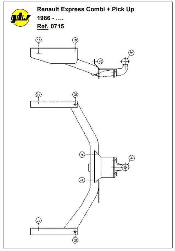 Attelage Renault Express (07/85-11/98) Standard
