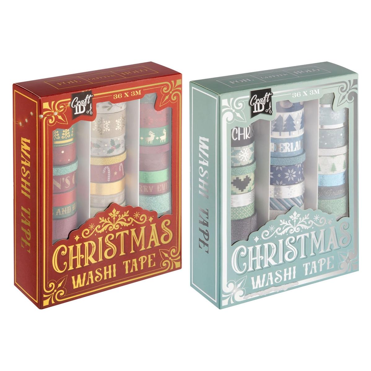 Grafix Washi Tape Weihnachtsset Folie und Glitzer 3m - 36 Stück. (76500709)