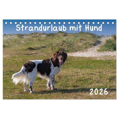 Strandurlaub mit Hund (Tischkalender 2026 DIN A5 quer), CALVENDO Monatskalender