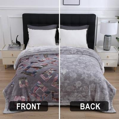JML Luxury Heavy Thick Plush Blanket 2 Ply A&B Disign For Winter