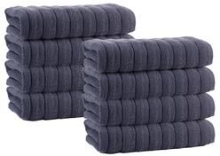 Depera Home Vague Turkish Cotton 8 pcs Wash Towels - 12x12 inches