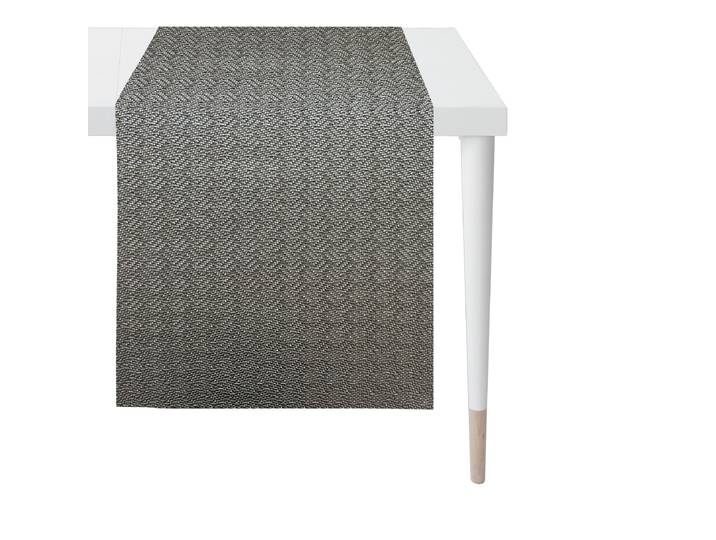 Tischläufer APELT Metallico , beige (anthrazit, glänzend), B:45cm L:140cm, Polyester, Polyvinylchlorid, Tischdecken, Tischläufer, abwaschbar