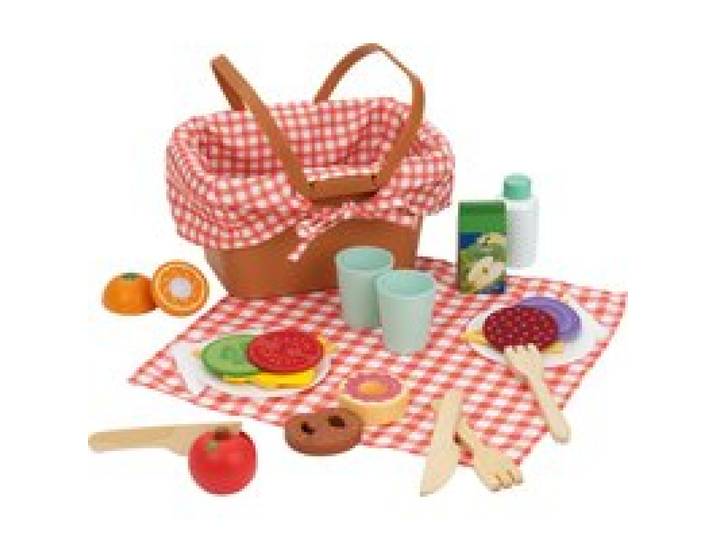 LUPILU® Set d'aliments en bois (Panier pique-nique)